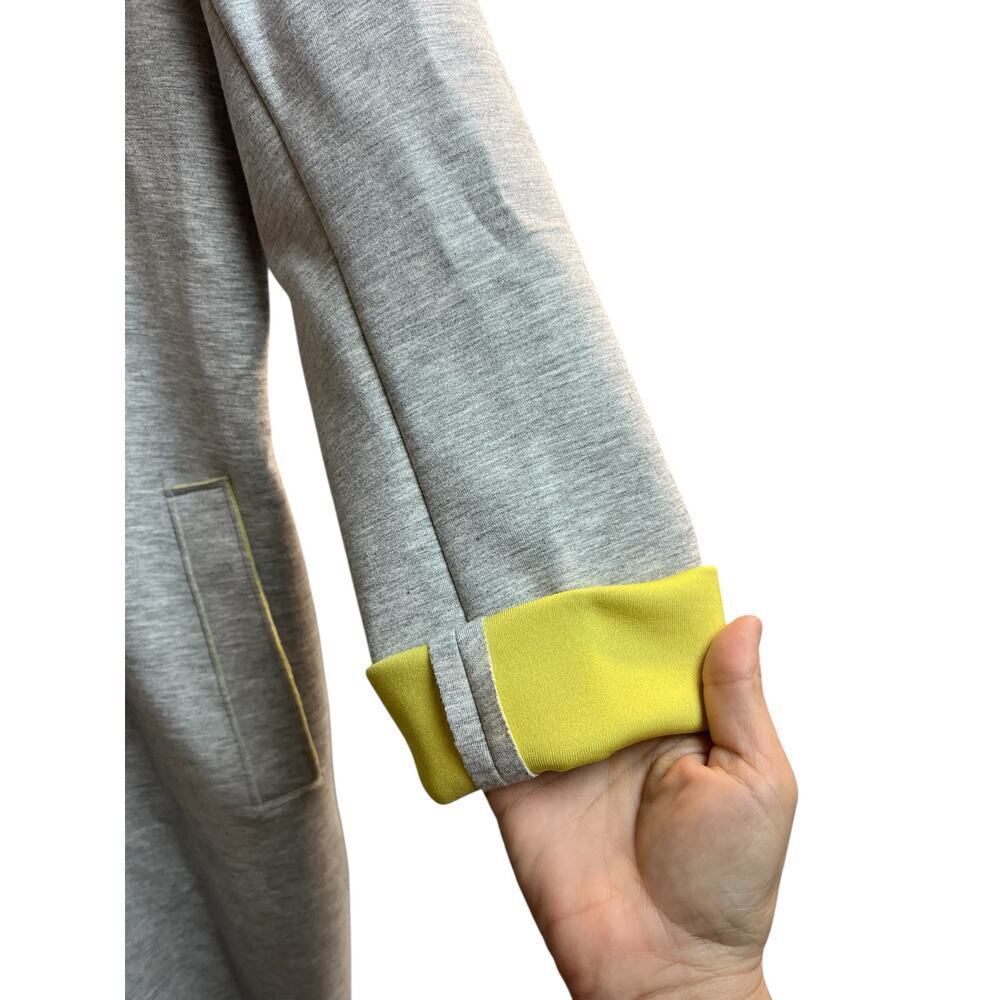 Carolina Belle Montreal Long Gray Duster Coatigan Gray Yellow Medium - Picture 6 of 10